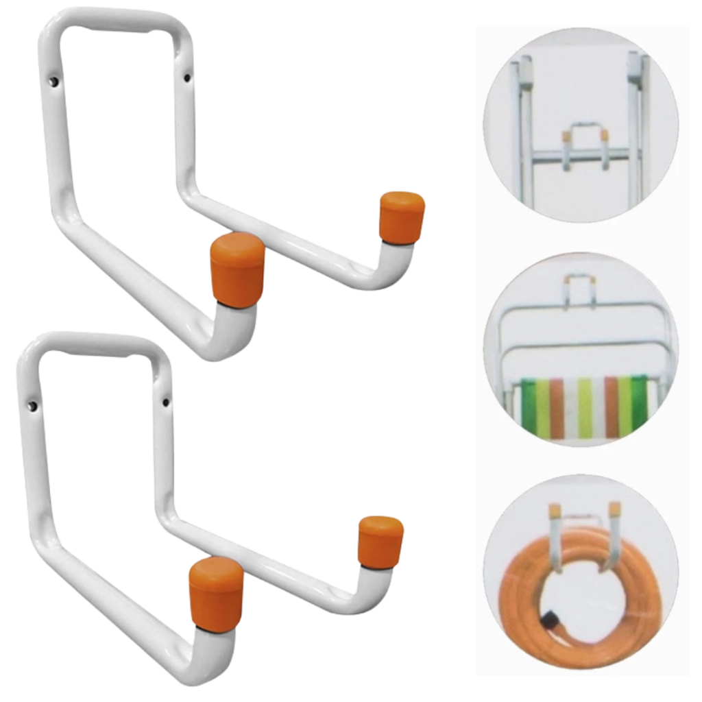 Kit 2 Suporte Gancho para 30kg pode Pendura Escada Bicicleta mangueira Na Parede em Oferta na Shopee
