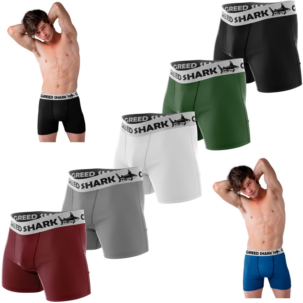 Pacote Cuecas Boxer Masculinas Forro Algodão Cueca Box Masculina Microfibras Lisas