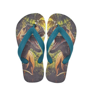 Chinelo de Verão Infantil Masculino Estampado Dinossauro Barato Confortável