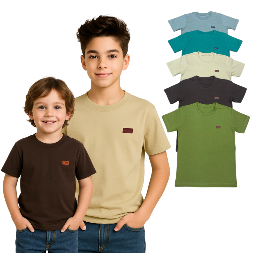 Kit 5 Camisetas Infantil Menino Sortidas Algodão Premium Estilo e Conforto em Oferta na Shopee