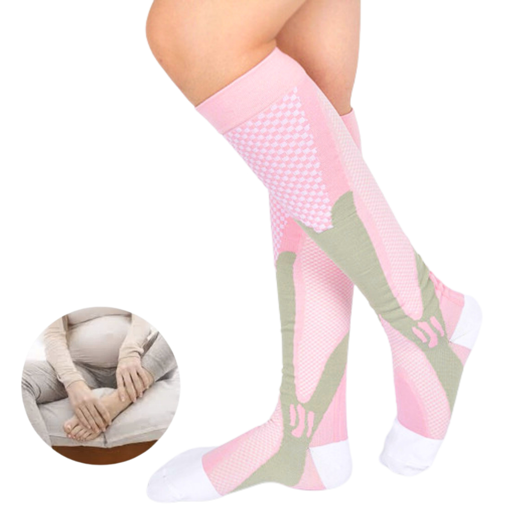 Meia De Compressão Feminina Para Gestante 20-30 mmhg Tamanho Único em Oferta na Shopee