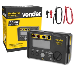 Megômetro Digital 5.5g 100v-1000v Vonder Cabo Ponta De Prova