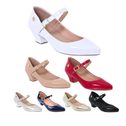 Sapato Feminino Scarpin Bico Fino Estilo Boneca
