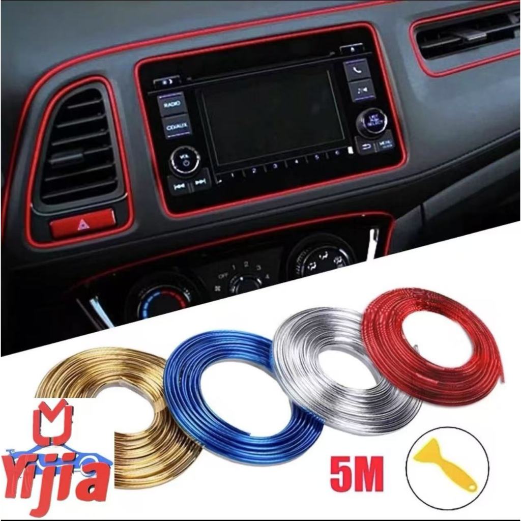 Fita Decorativa Flexível de 5 Metros para o Interior do Carro! em Oferta na Shopee