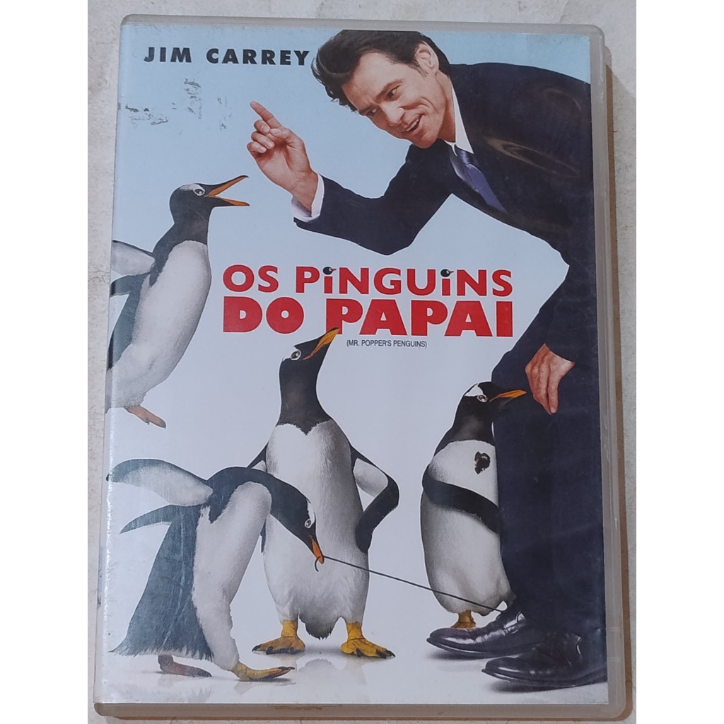 Dvd Os Pinguins do Papai Jim Carrey Otimo Estado