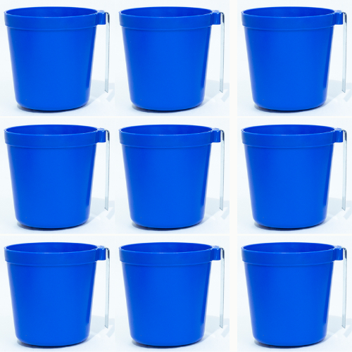 8 Canecas / Canecos azul para Galo (bebedouro e comedouro)