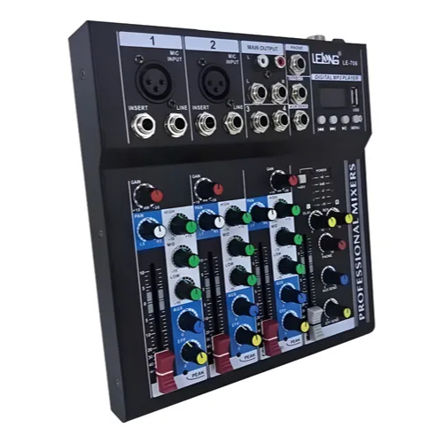 Mesa De Som Console Lelong Le-708 De Mistura 110v/220v em Oferta na Shopee