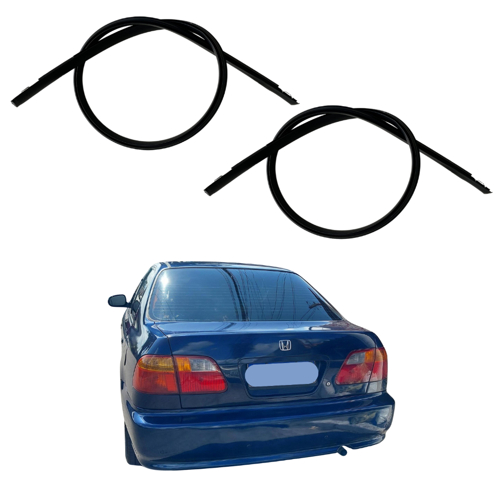Par 2x Borracha Teto Honda Civic G6 1996 1997 1998 1999 2000 Frisos Proteção Vedação Guarnição