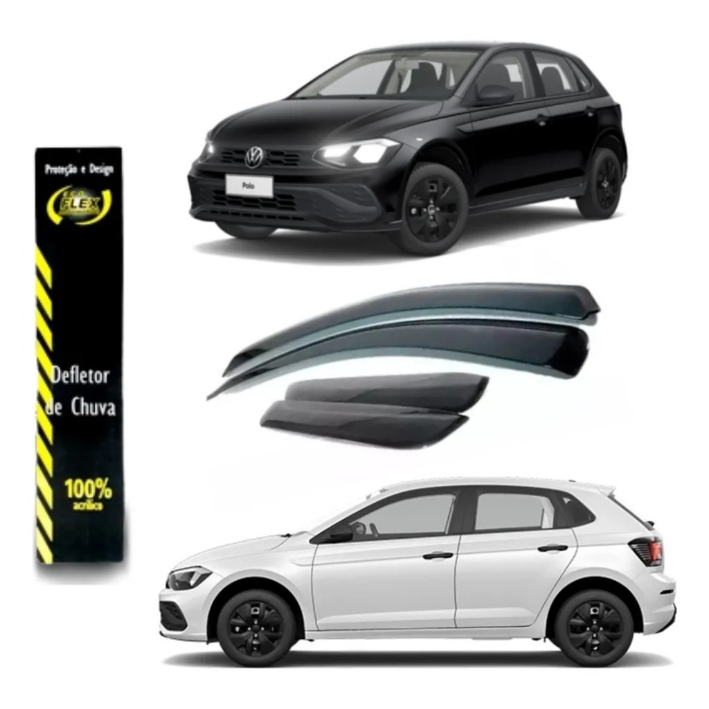 Defletor Calha de Chuva NOVO POLO HATCH 2017 até 2025 em Oferta na Shopee
