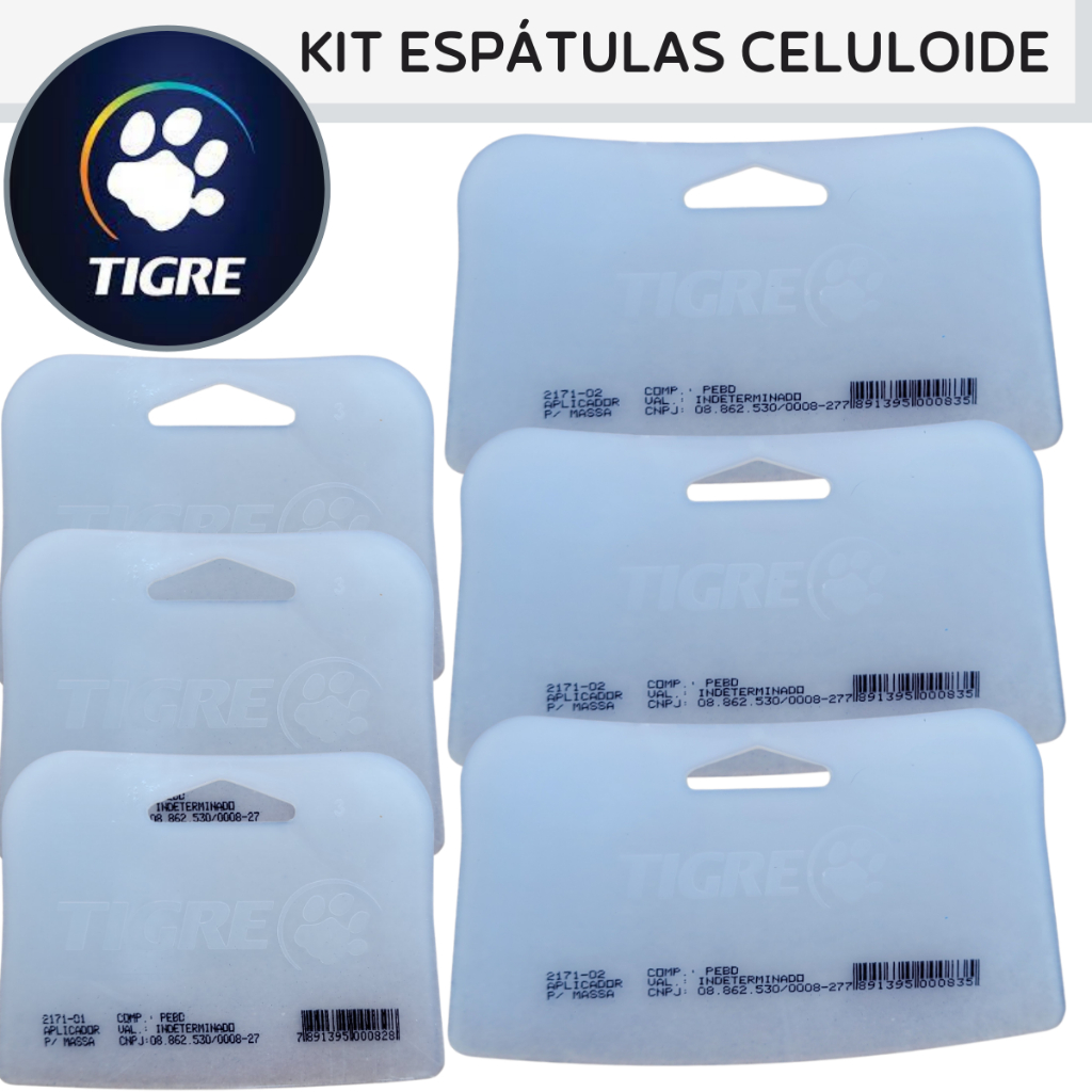 Espátula Celuloide Tigre Grande ou Pequena Aplicador Para Massa Espatula de Plástico Para Rejunte. em Oferta na Shopee
