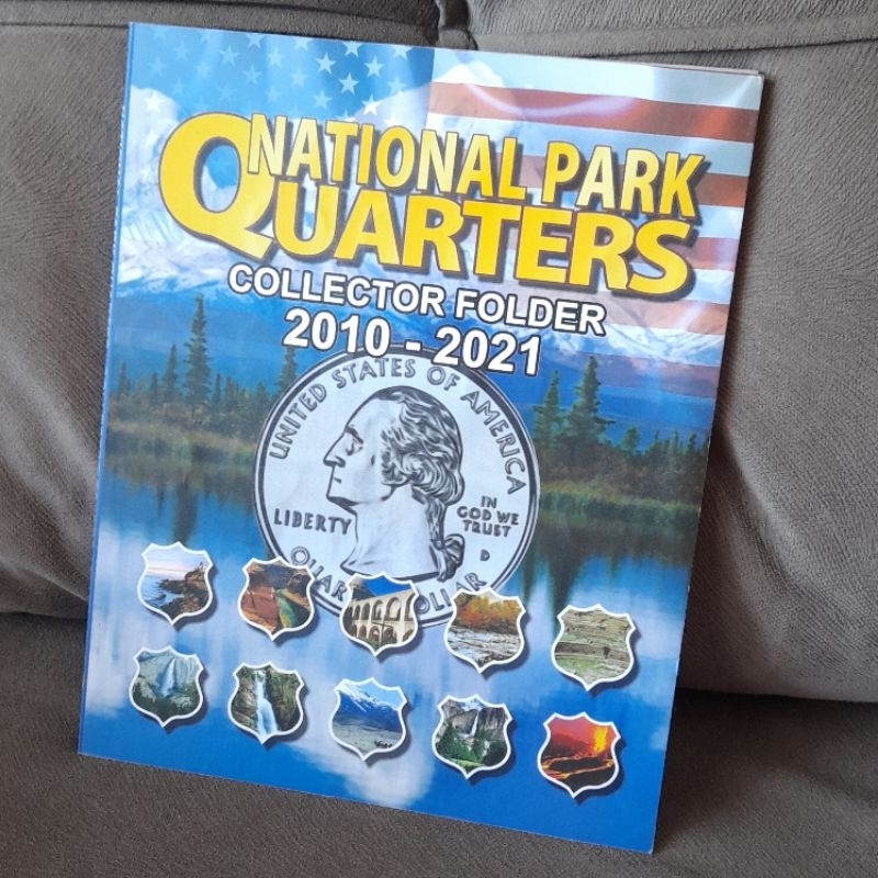 Álbum para coleção moedas quarter dollar parks
