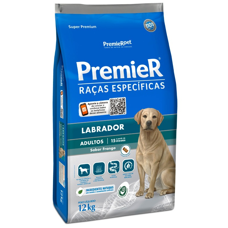 Ração Premier Para Cães Labrador Adultos 12kg
