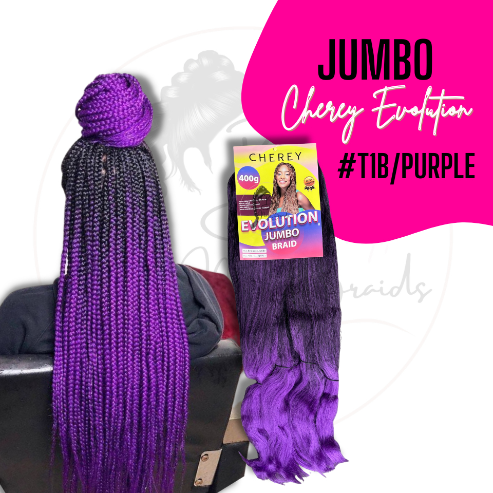 Cabelo Jumbo Roxo #PURPLE p/ Tranças Jumbo Cherey 400g