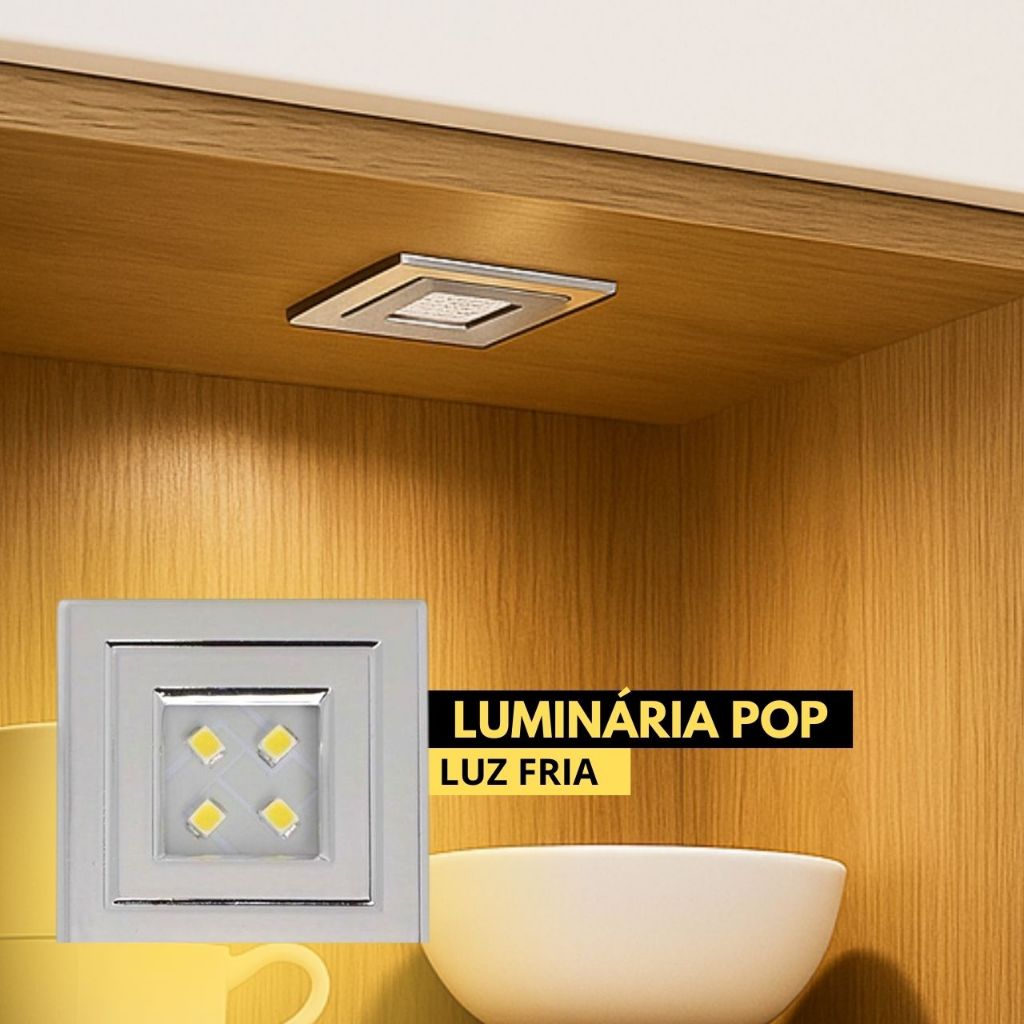 Luminária de Embutir Pop 4 Leds Flux-Volt Lumitek