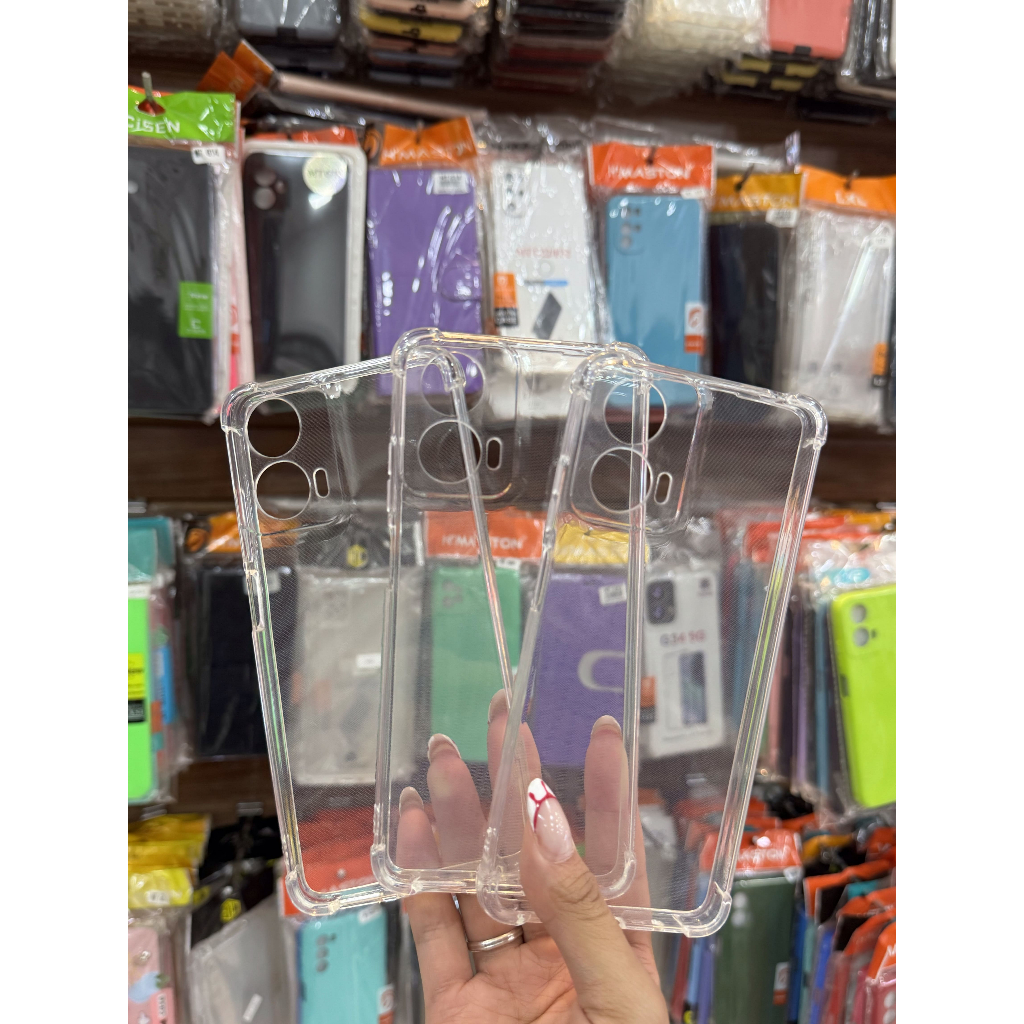 Capinha Case Anti Impacto Transparente e Película 3D Vidro p/ Moto G04 G04S G14 G24 G24POWER G34 G54 - detalhe