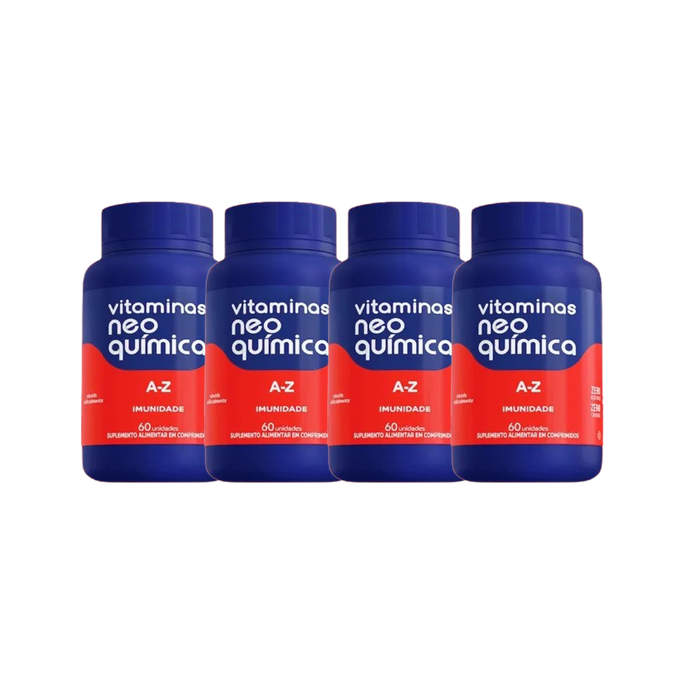 Kit 4x Vitaminas De A-Z 60 Comprimidos - Neo Química em Oferta na Shopee