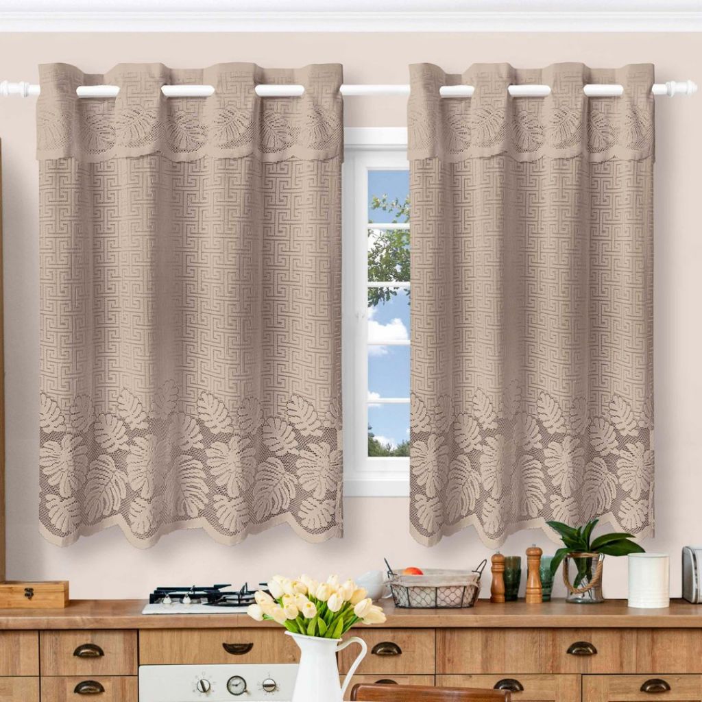 Cortina de Renda Costela de Adão 2,50x1,25m + Bandô Diversas Cores em Oferta na Shopee