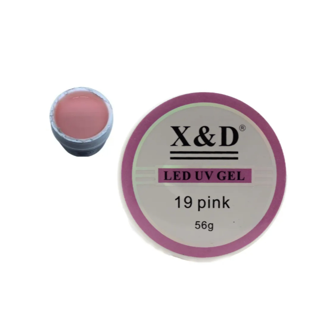 Gel X&D Alongamento 56G Led Uv Acrigel Fibra Unhas Cor Pink 19 em Oferta na Shopee