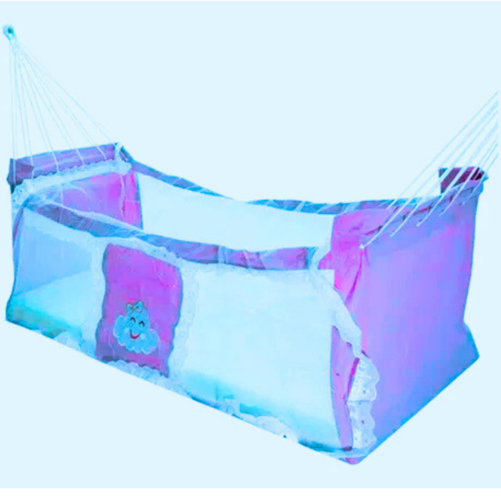 REDE BERÇO ACOCHOADA COM MOSQUITEIRO MENINA E MENINO COM BRINDY