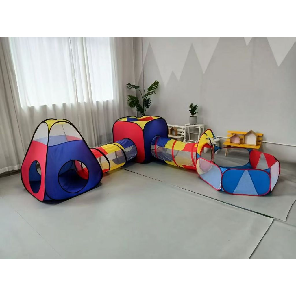Imagem Toca Barraca Infantil 5 Em 1 4 Em 1 e 3 Em 1 Com Tunel + Cesta + Piscina