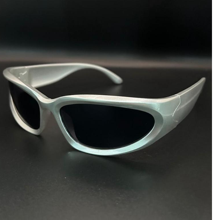 Óculos De Sol Y2K Preto Punk Esportes Designer Feminino E Masculino Moda Futurista Steampunk Com Proteção Uv400