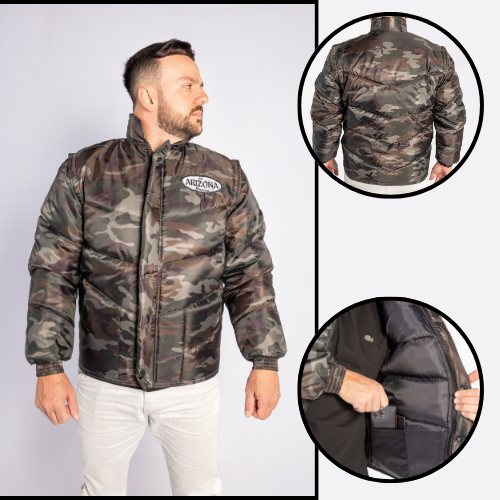 Jaqueta Arizona Racing GP Moto  - Modelo Camuflado Exército Básico