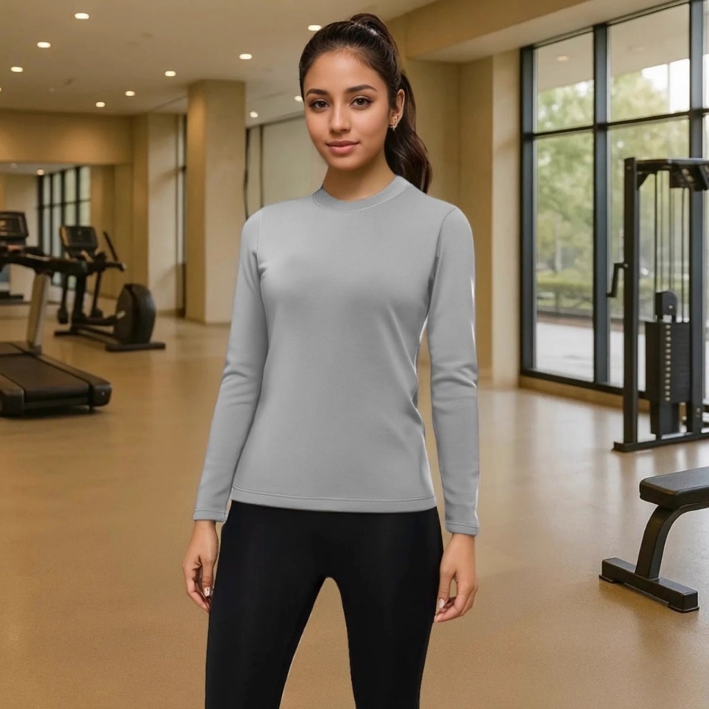 Blusa Manga Longa Segunda Pele Feminina Dry Fit Feminina Corrida Academia Corrida Yoga Caminhada