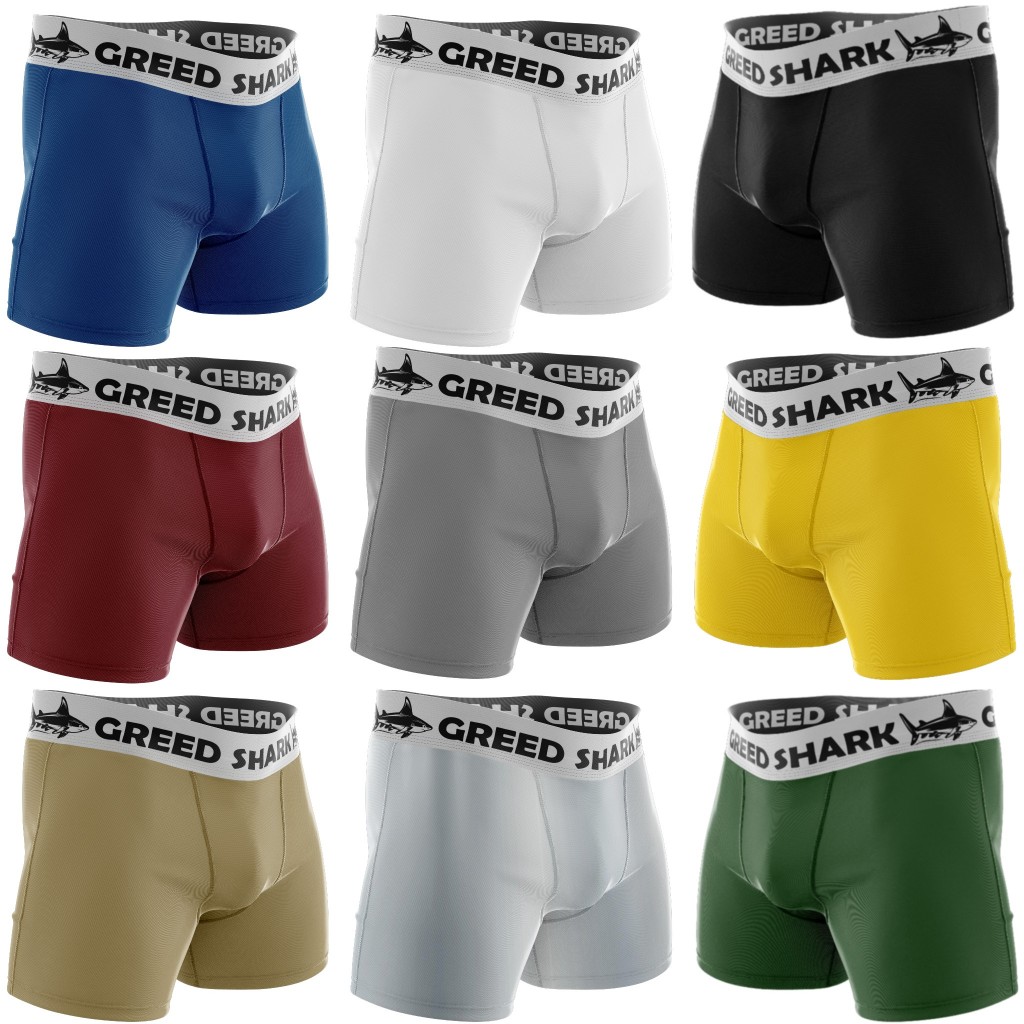 Kit até 10 Cuecas Box Masculinas Forro de Algodão Cueca Boxer Masculino Lisas Premium