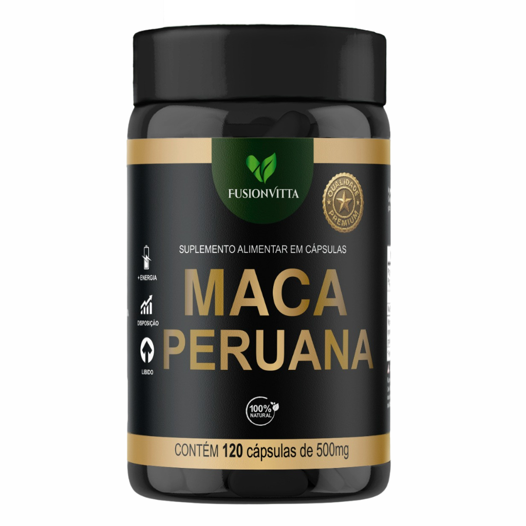 Maca Peruana 120 Capsulas 500mg FusionVitta