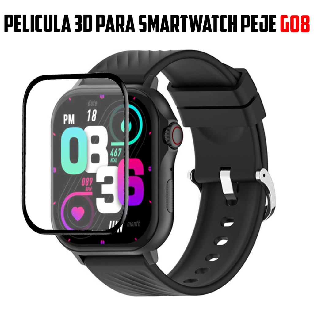 Pelicula 3D para Smartwatch PEJE G08 super resistente película com borda 3d em Oferta na Shopee