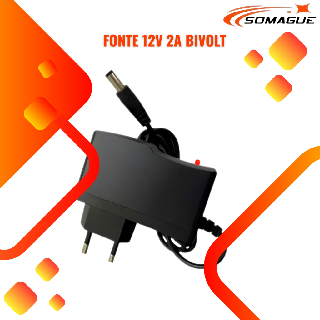 Fonte 12v 2a Bivolt Estabilizada Led em Oferta na Shopee