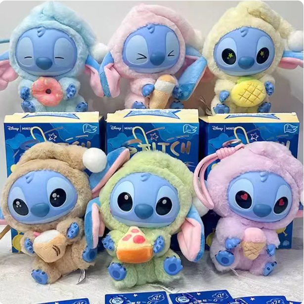 Boneco Stitch Labubu Surpresa Chaveiro Colecionável De Pelúcia E Vinil Saquinho Lacrado Unissex