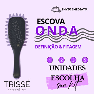Escova Onda Finalizadora Trissé Definição Cachos e Finalização para Cabelo Cacheado Crespo em Oferta na Shopee