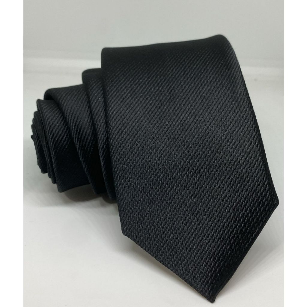 Gravata Slim Masculina Preta e Cinza Social | Clássica para Casamento, Formatura e Trabalho