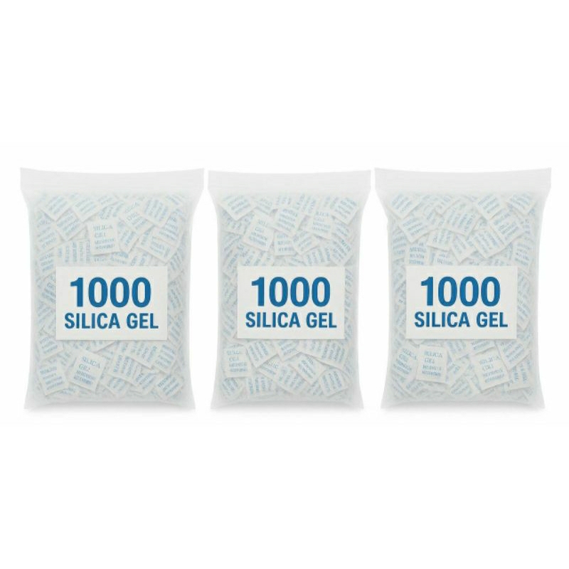 kit com 3000 Sachês de 1g de Sílica Gel Antiumidade Absorvente de Umidade Proteção Contra Mofo Não Tóxico
