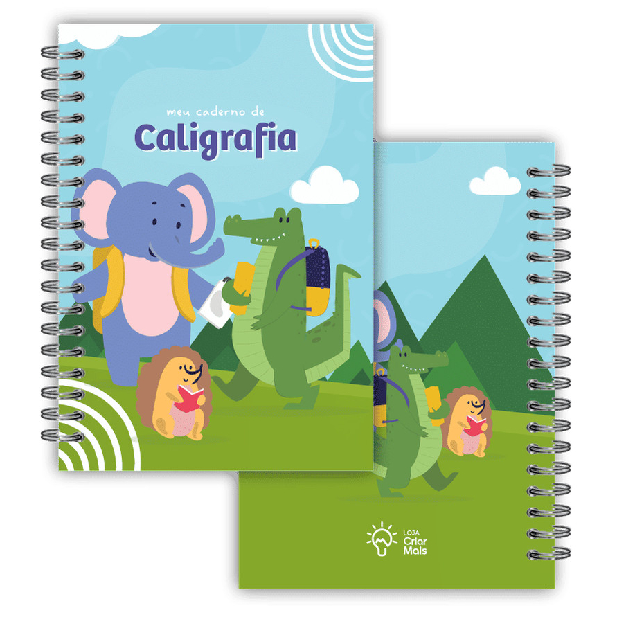 Caderno de Caligrafia Infantil Pré-Escola Treino de Letra, Traço, Correspondência e Matemática
