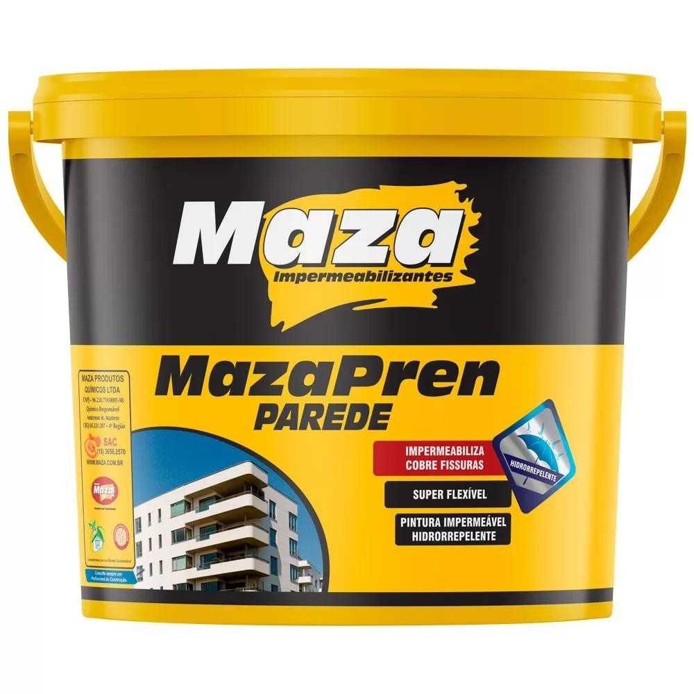 Tinta Impermeabilizante Maza 18Kg Mazapren Parede
