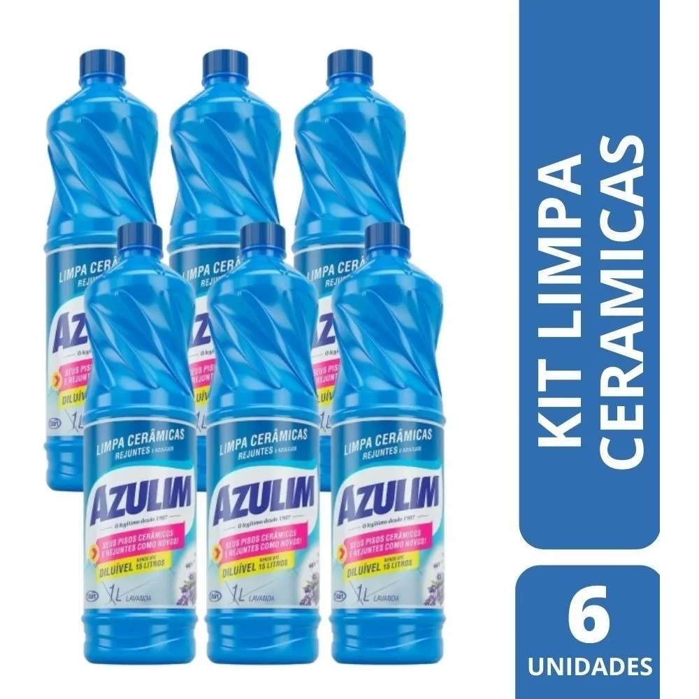 Kit 6 Limpa Ceramica Azulejo Terra Privada Tira Encardido de Piso Limpeza Pesada Uso Domestico 6L em Oferta na Shopee