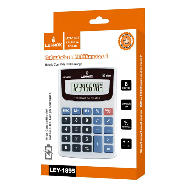 🖩 Calculadora Multifuncional 8 Dígitos – 12,5cm 🔋 Bateria LR1130 Inclusa