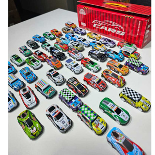 Kit 48 carrinhos com fricção coloridos, caixa de container que vira pista🚕🚗🚙 em Oferta na Shopee
