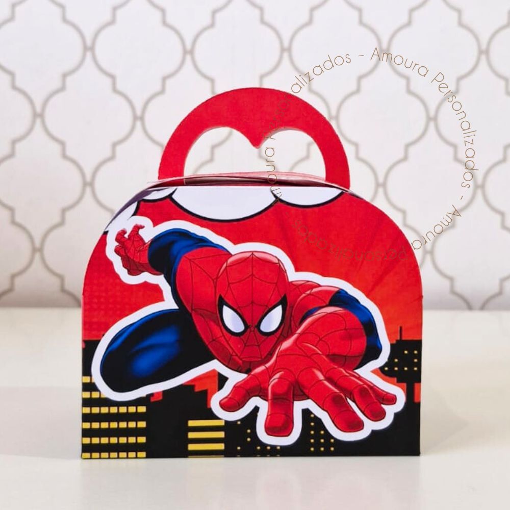 CAIXA MALETA PERSONALIZADA PARA LEMBRANCINHAS HOMEM ARANHA | CAIXINHA | FESTA | ANIVERSARIO