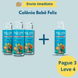 KIT COMPRE 3 LEVE 4 ÁGUA DE COLÔNIA BEBÊ FELIZ LANÇAMENTO CHEIRINHO DE BEBÊ em Oferta na Shopee