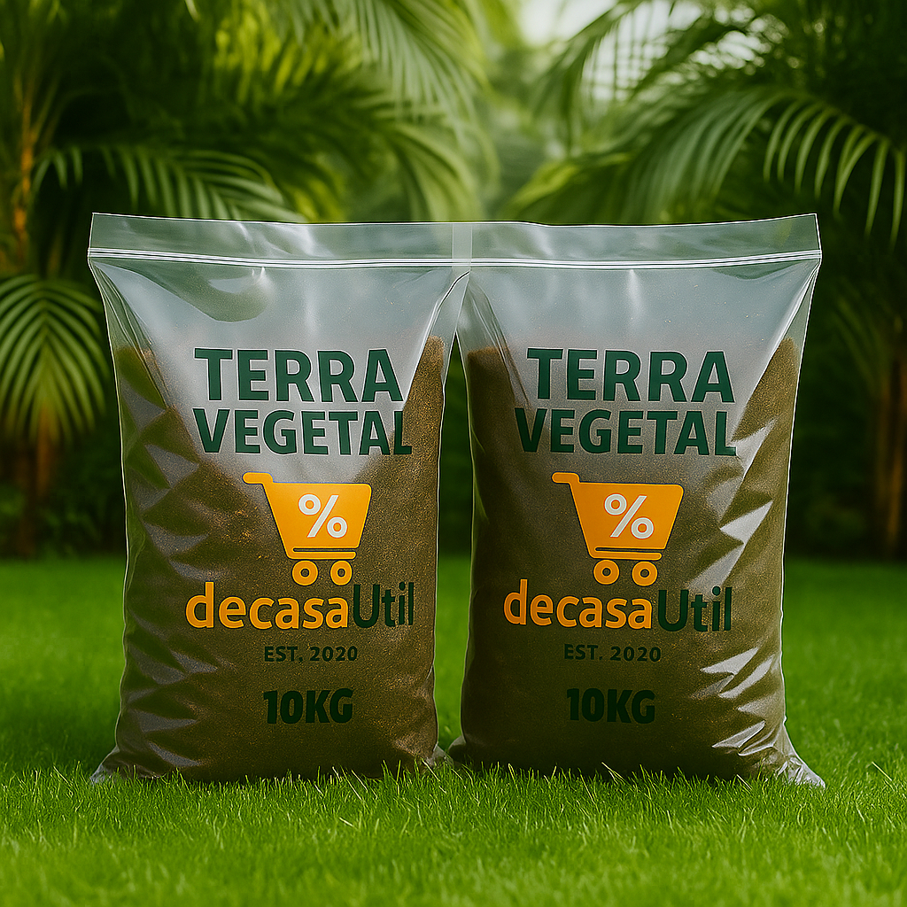 Terra Vegetal Rica em Matéria Orgânica Adubada – Solo Fértil para Jardim, Horta e Paisagismo