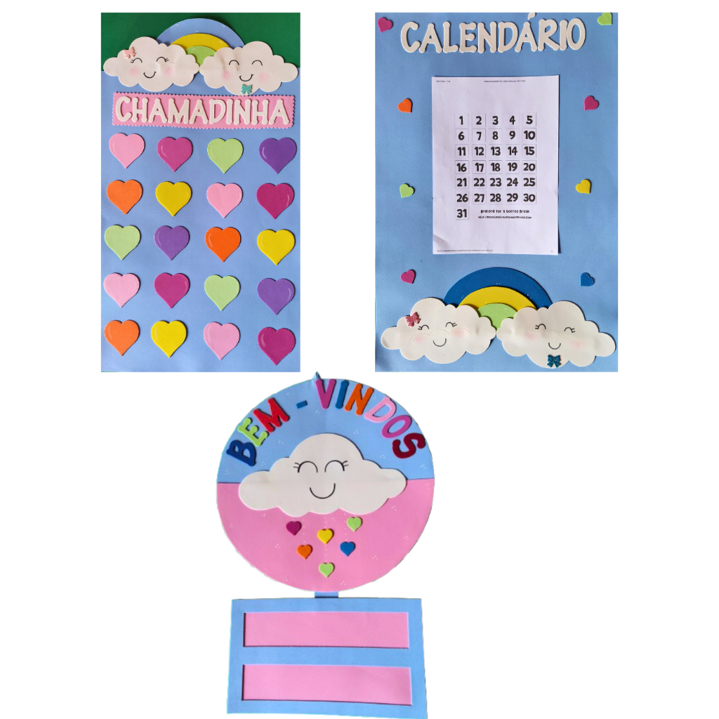 Painel Escolar Kit Com 3 Unidades Feito De E.V.A. em Oferta na Shopee