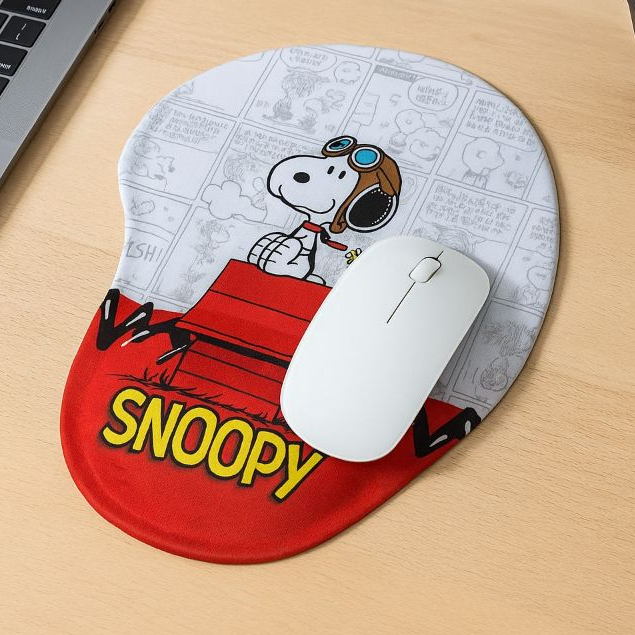 Mouse Pad Personalizado Snoopy com Apoio de Pulso Superfície Suave