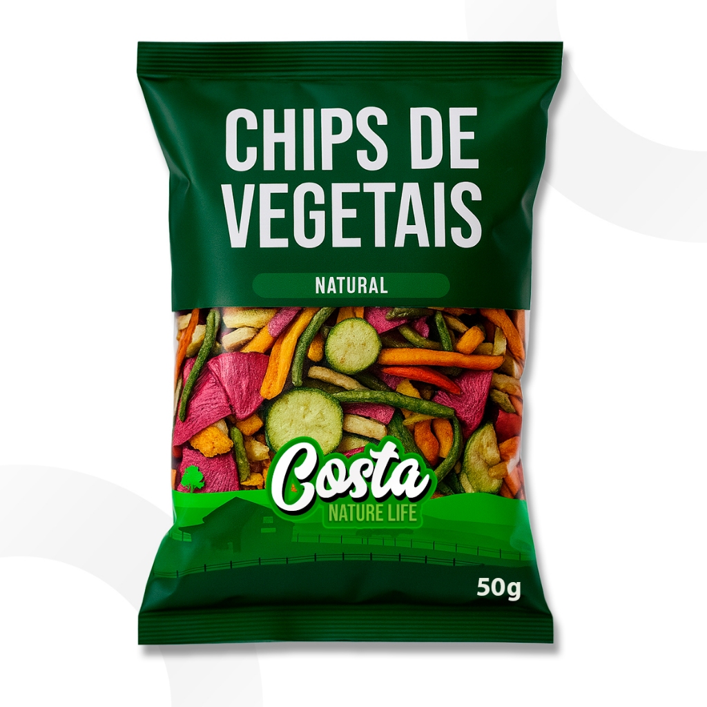 Mix De Chips Vegetais Desidratados Crocante 100% Natural - Costa Nature Life em Oferta na Shopee