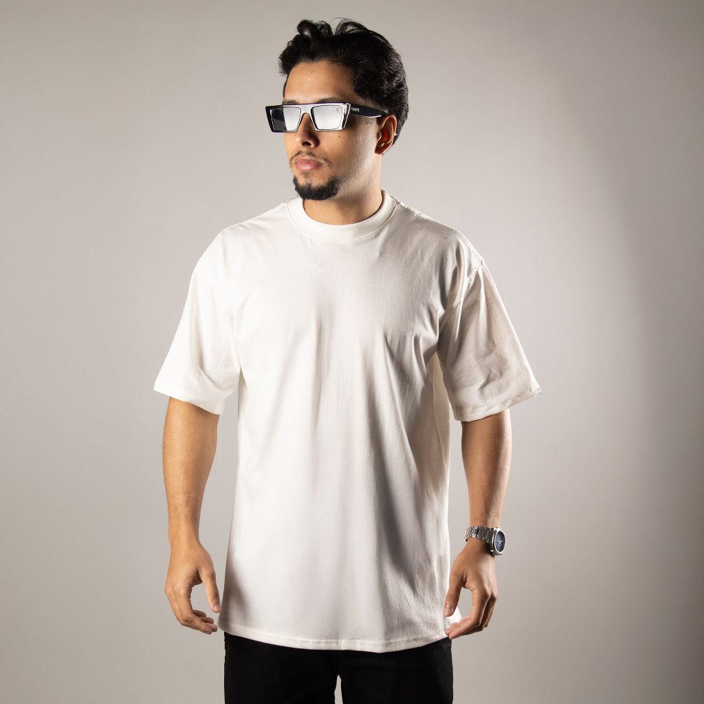 Kit 3 Camiseta Oversized Masculina Premium Gola Grossa Streetwear 100% Algodão Lisa Basica Caimento