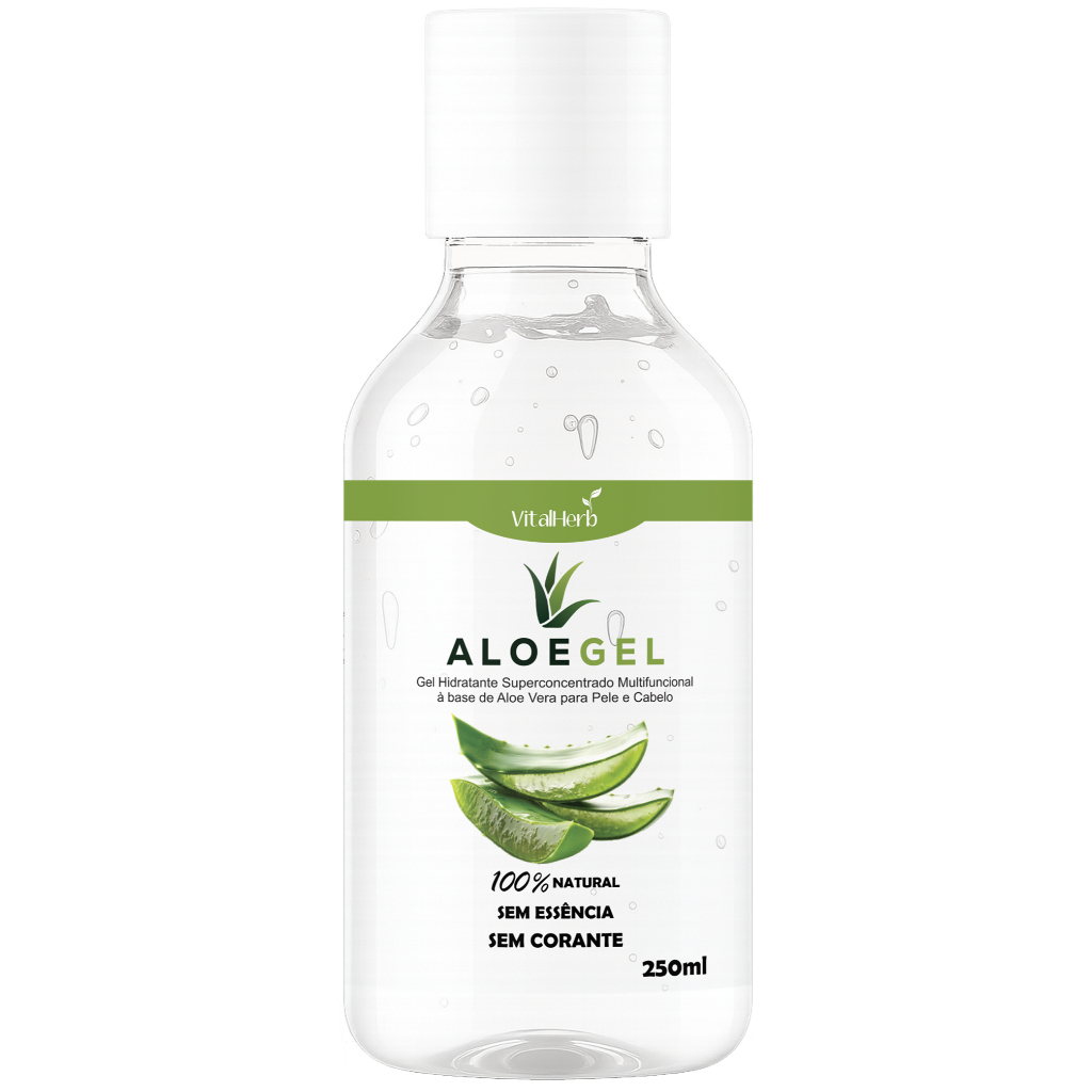 Aloe Vera em Gel - Regenerador Natural Multifuncional Corpo, Cabelo E Pele - Sem Fragrância E Sem Corante