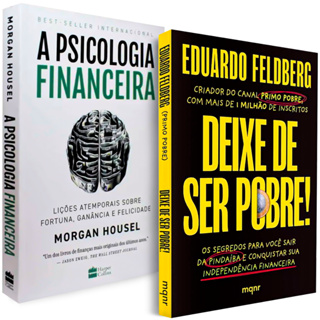 Kit 2 Livros A Psicologia Financeira + Deixe de Ser Pobre em Oferta na Shopee