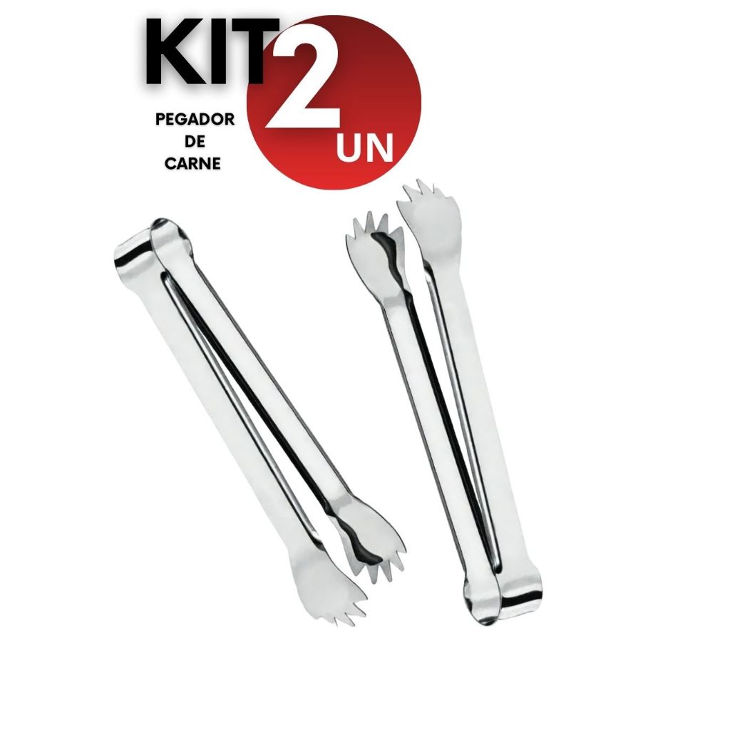 Kit 2/4/12 Pegadores de Carnes Aço inoxidável Utensílio Churrasco Bares Restaurantes Drinks Profissional